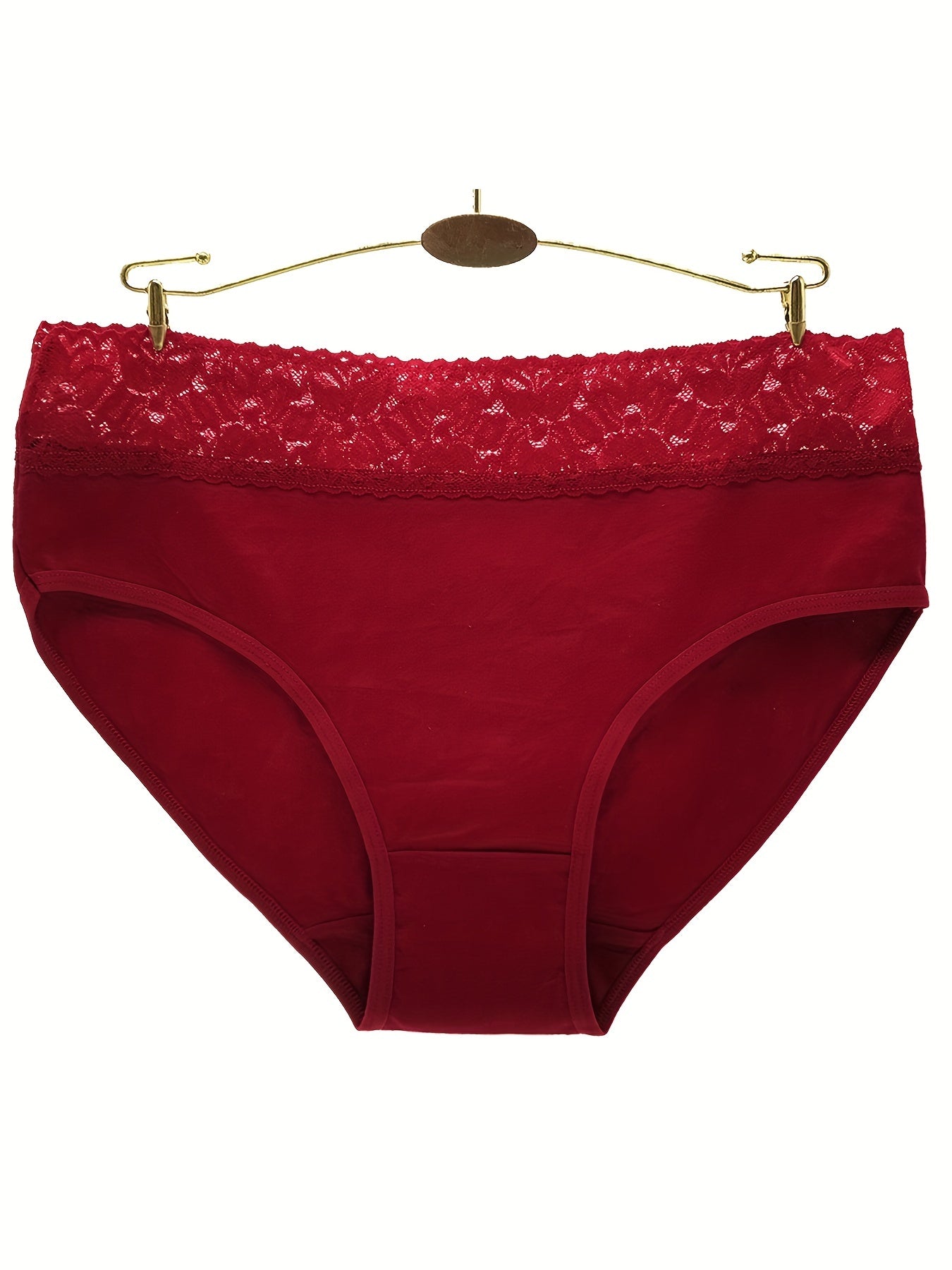 6pcs Lace Briefs Mid Rise Intimates Panties Women's Lingerie