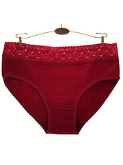 6pcs Lace Briefs Mid Rise Intimates Panties Women's Lingerie