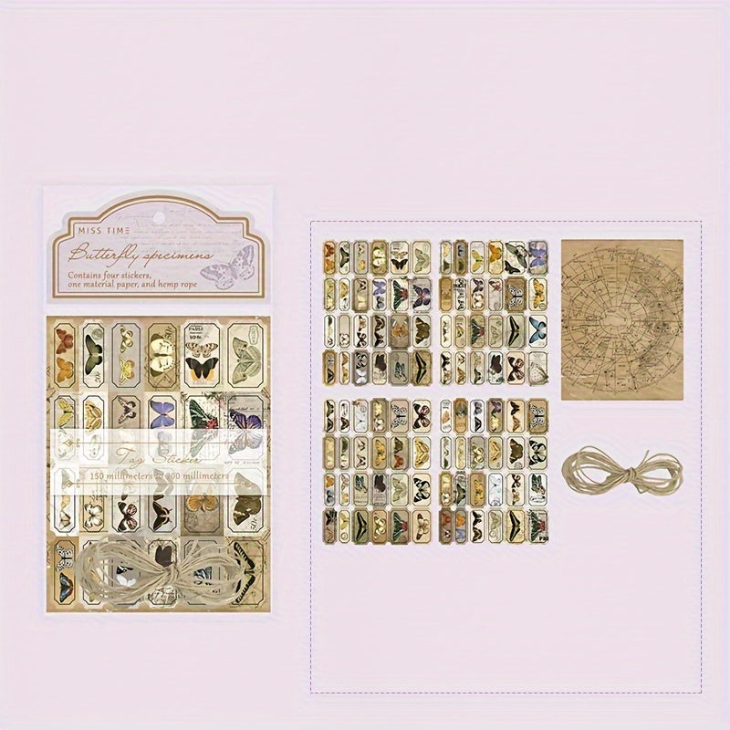 Yellowed Paper Series Retro Stickers Bundle