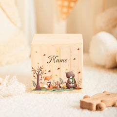 Wooden Piggy Bank Personalized Animal Designs Ideal Gift Boys Girls