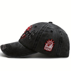 Men's Retro Baseball Cap Letter Embroidery Peaked Cap
