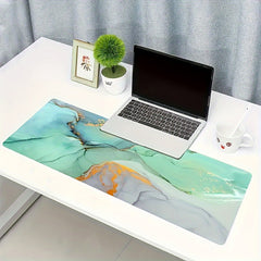 Green Marble Large Mouse Pad Office Natural Rubber Gaming Laptop Mouse Pad