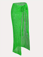 Crochet Beach Wear Skirts Vacation Sexy Maxi Sarong Skirts