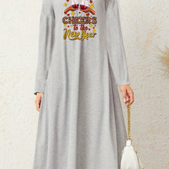 Wine Glasses & Leopard Slogan Print Nightdress