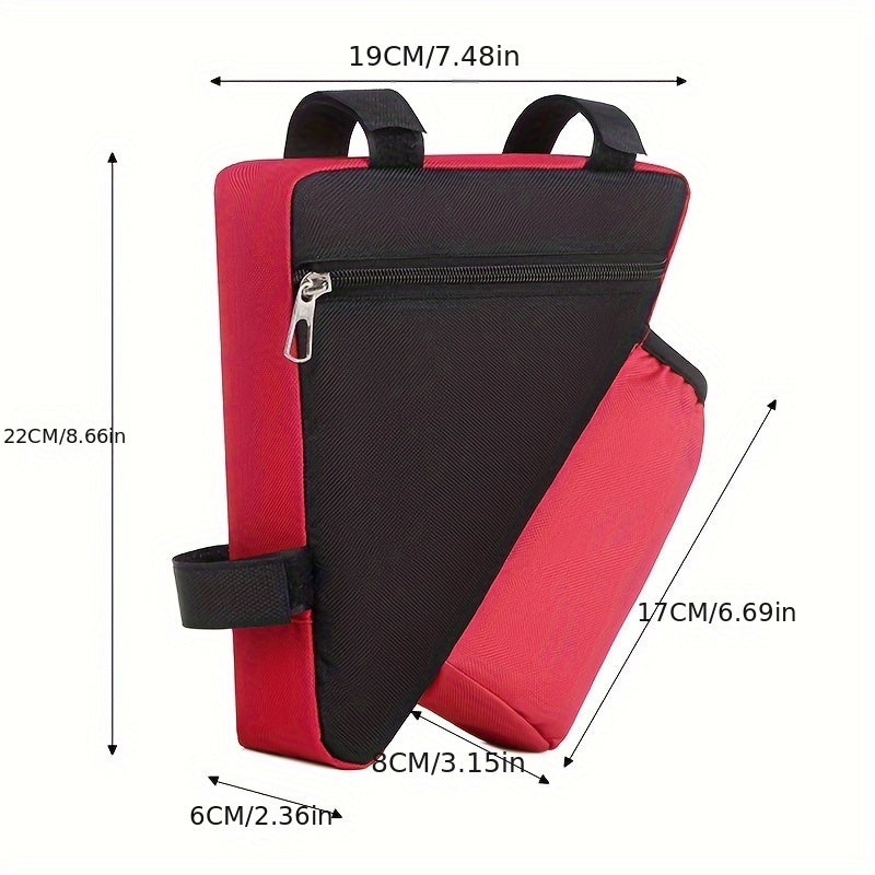 Triangle Front Tube Bag Large Capacity Waterproof Saddle Bag