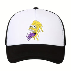 Mesh Breathable Cartoon Print Baseball Cap All-match Sunshade Hat