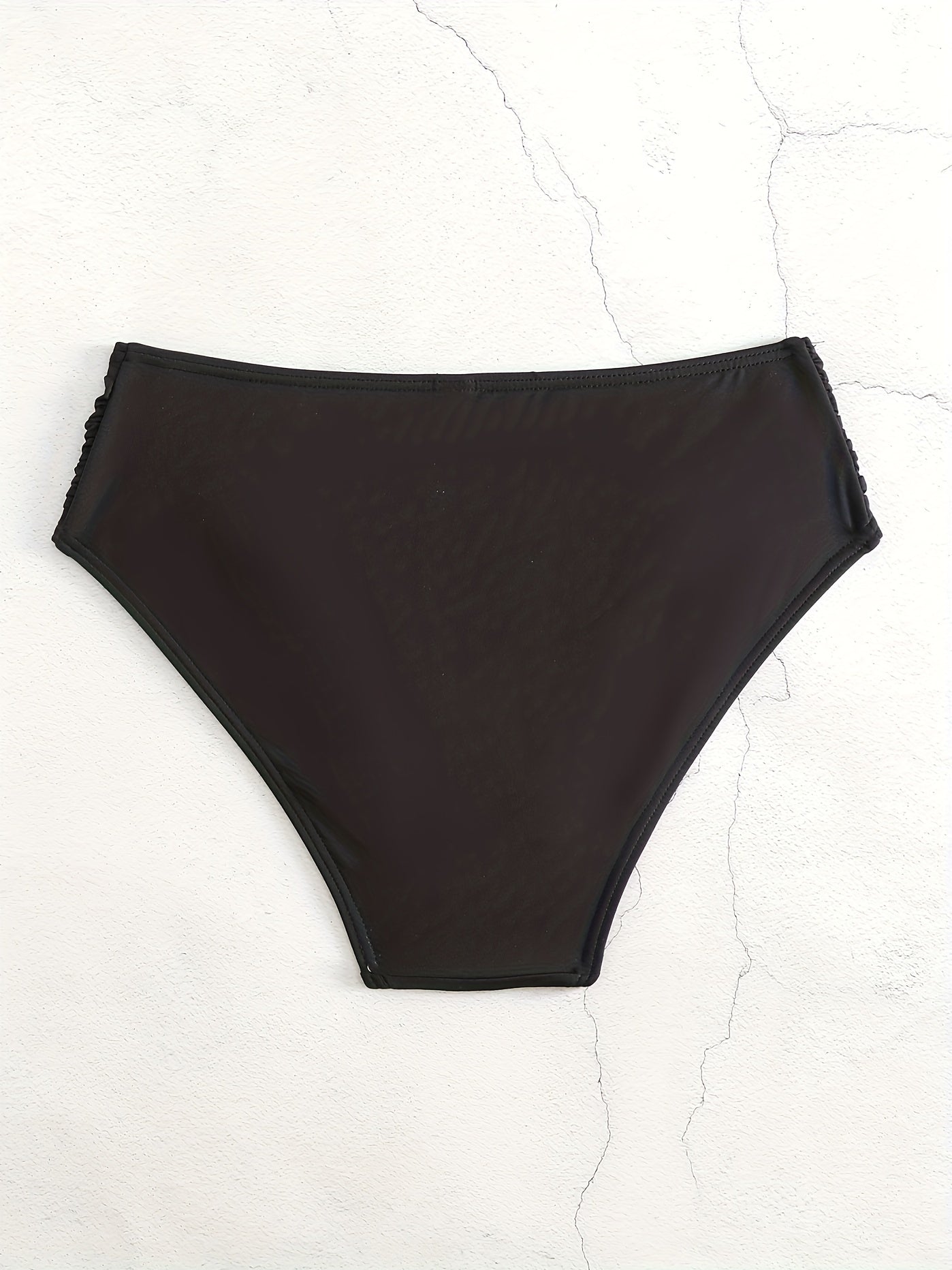Ruched Stretchy Bikini Bottoms High Cut Swim Briefs