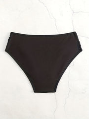 Ruched Stretchy Bikini Bottoms High Cut Swim Briefs