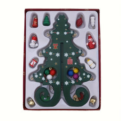 Funny Wooden Christmas Tree Decor with Small Pendants - Home and Office Decor