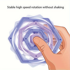 Hexagonal 3D Infinite Flip Finger Gyroscope Decompression Toy