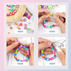 3000pcs Girls DIY Bracelet Beads Children's Gift