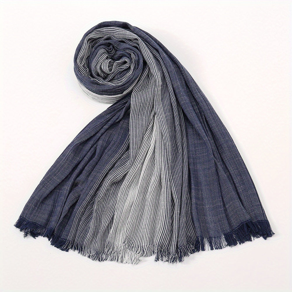 Cotton And Linen Sunscreen Long Scarf For Men Women