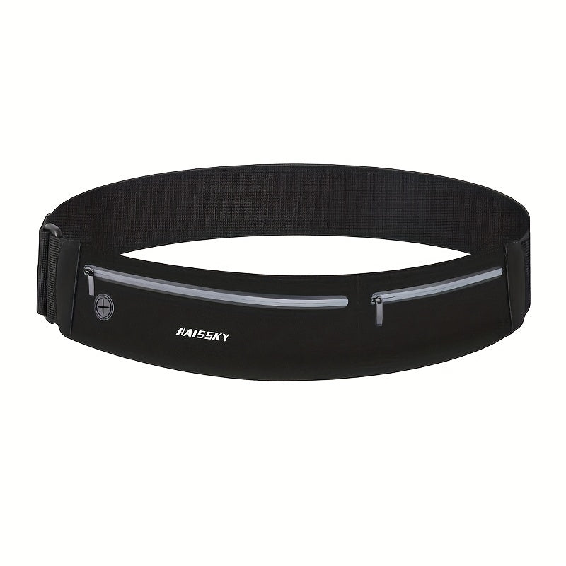 HAISSKY Sports Running Waist Bag Double Zipper Pockets