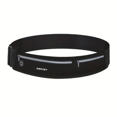 HAISSKY Sports Running Waist Bag Double Zipper Pockets