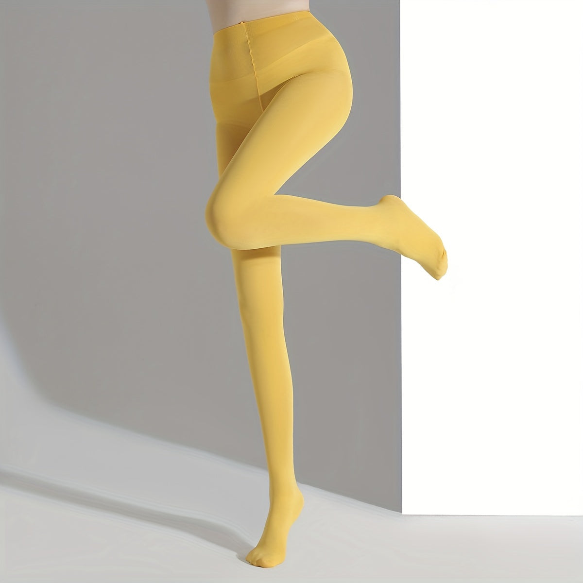 Elastic High Waist Footed Pantyhose Women's Stockings & Hosiery