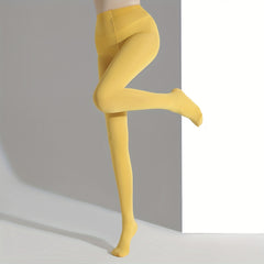 Elastic High Waist Footed Pantyhose Women's Stockings & Hosiery