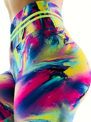 Colorful Graffiti High Waist Seamless Yoga Pants