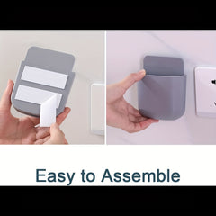 4Pcs Wall Mounted Remote Control Holder Pen Bedside Table Storage Box