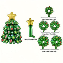 38cm Christmas Tree Foil Balloon - Self Standing - Xmas Party Decor