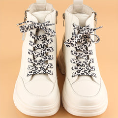 Leopard Print Flat Laces Polyester Colorful Webbing