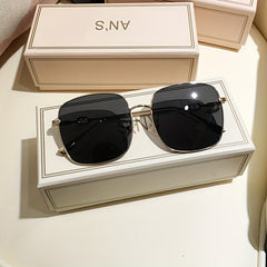 Vintage Metal Square Sunglasses UV Protection