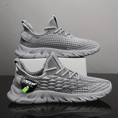 Men's Fish Scale Lace-Up Sneakers Lightweight Running Shoes