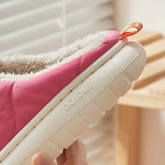 Cozy Plush House Slippers for Men Anti-slip Indoor Winter Shoes