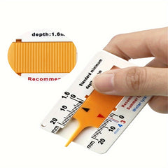 20mm Car Wheel Tread Depthometer Ruler Plastic Tread Gauge Tire Meter