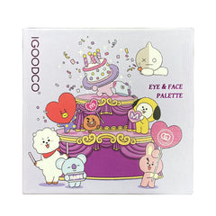 12-Color Portable Eyeshadow Palette Blush Highlighter 3-In-1 Makeup Palette