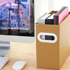 3pcs Durable Office Document Storage Box Organizer Space Saving