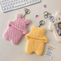 Cartoon Plush Photocard Holder ID Card Cover Protective Case