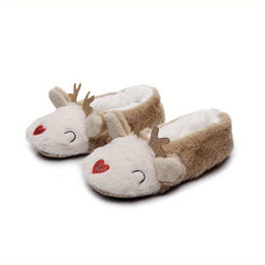 Men's Deer House Slippers Soft Anti-Skid Winter Shoes