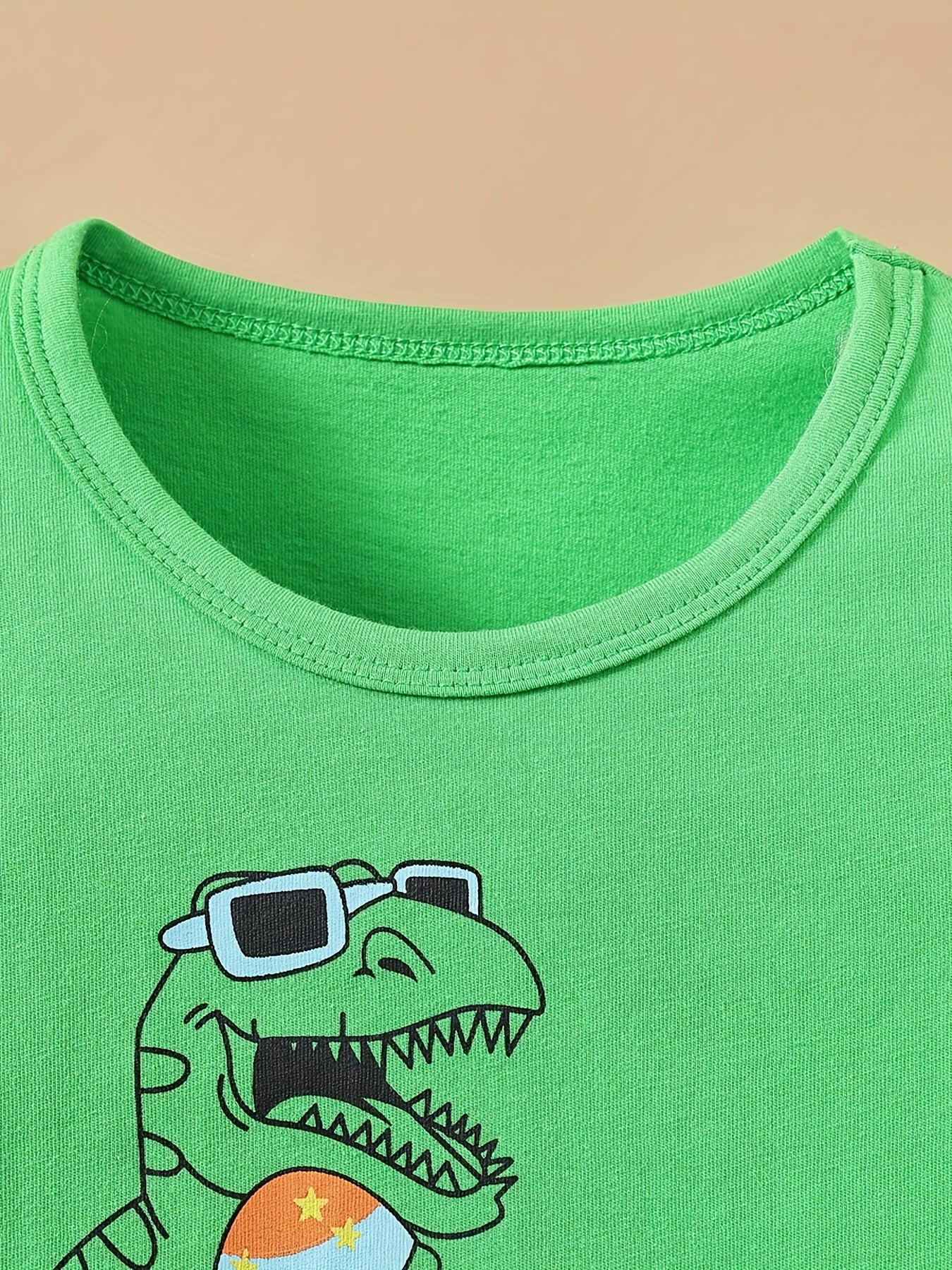 Boys Dino Easter Egg Off-road Vehicle Print Outfit Set