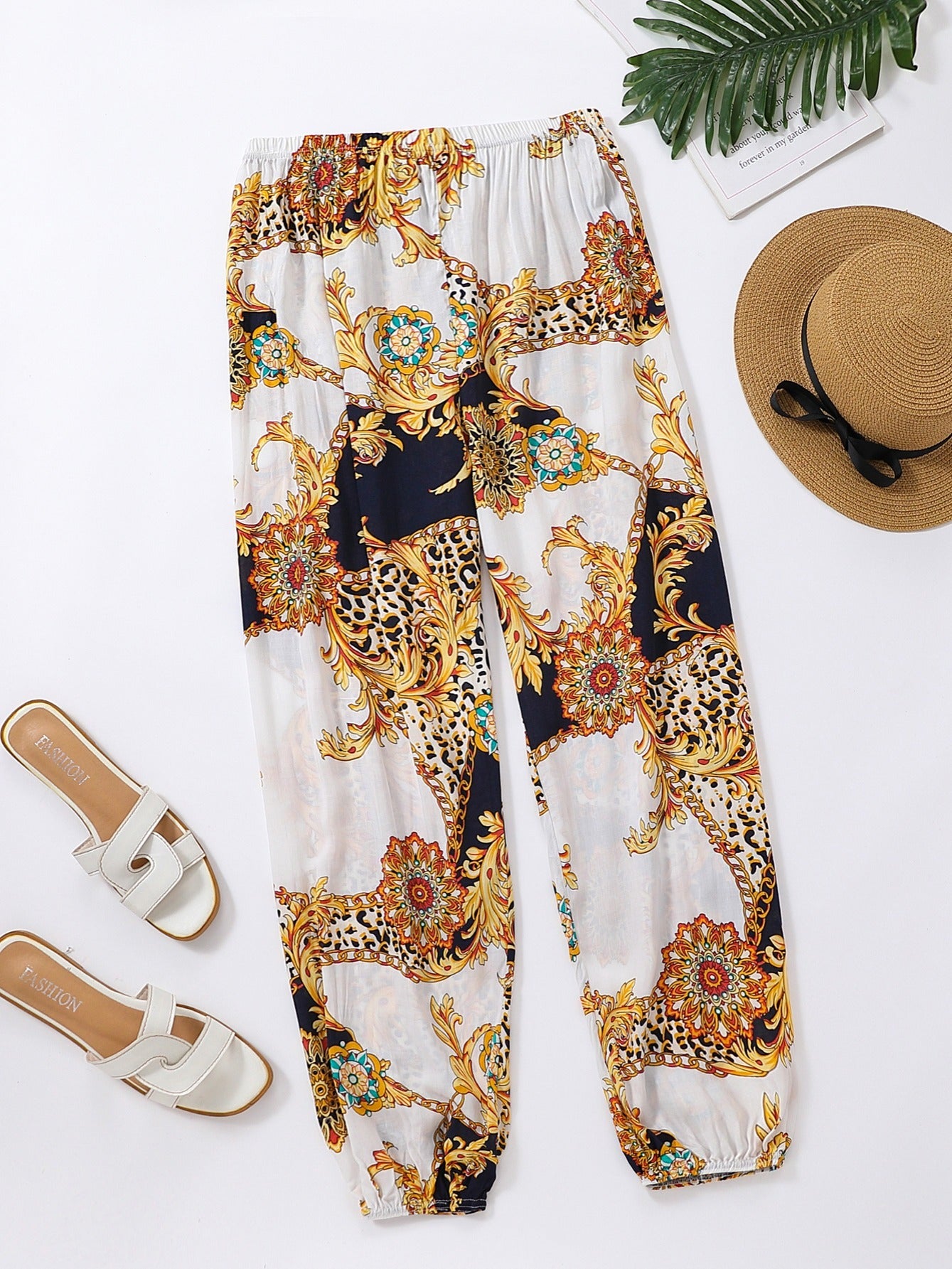 Bohemian Print High Waist Pants