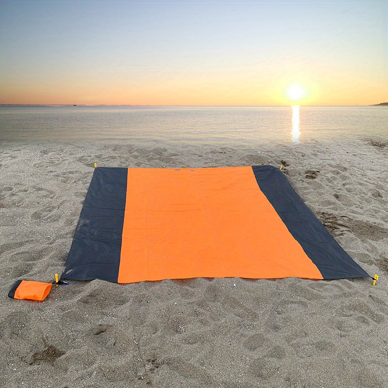 Beach Blanket Quick Drying Soft Pocket Beach Mat Waterproof Picnic Blanket
