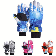 Winter Skiing Gloves For Boys And Girls Non-slip Windproof Waterproof Gloves