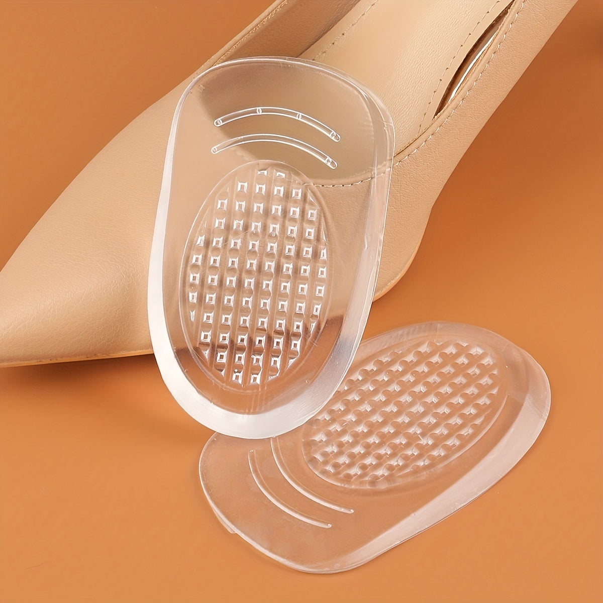 Transparent Silicone Heel Pads Soft Cushioning