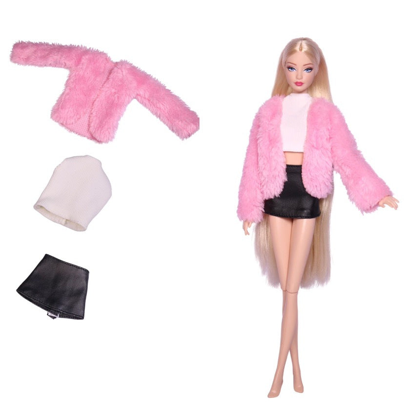 Doll Clothes Set with Party Skirt and Casual Wear Dress