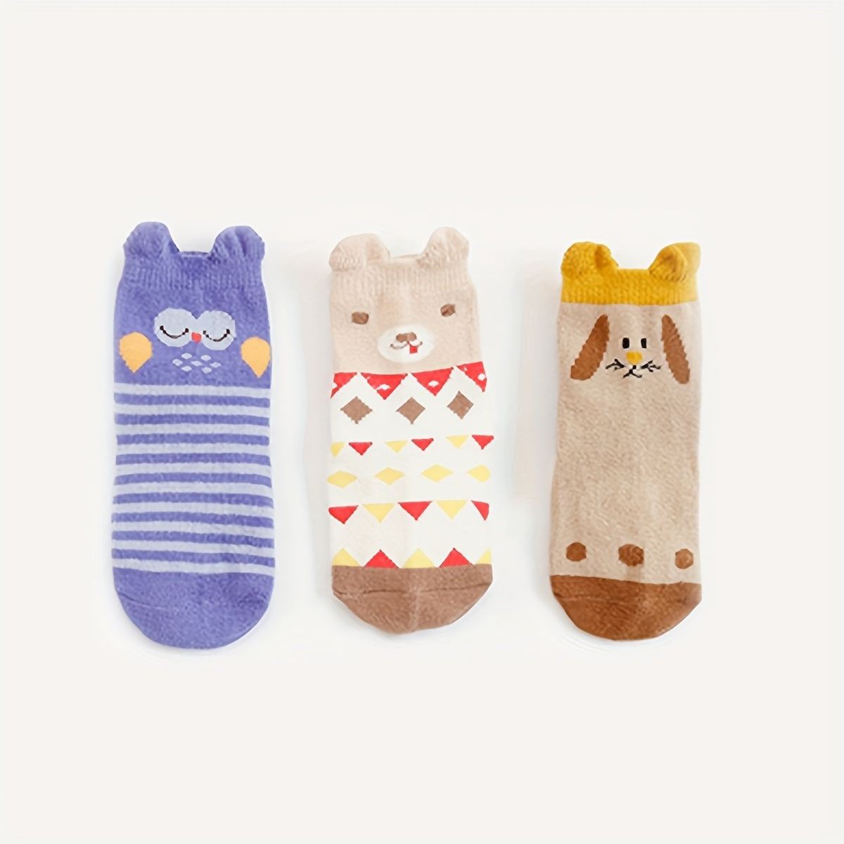 6 Pairs Baby Animal Pattern Non-Slip Socks for Kids