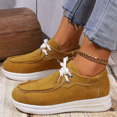 Women's Lightweight Casual Walking Shoes Low Top Lace Up Outdoor Travel Shoes