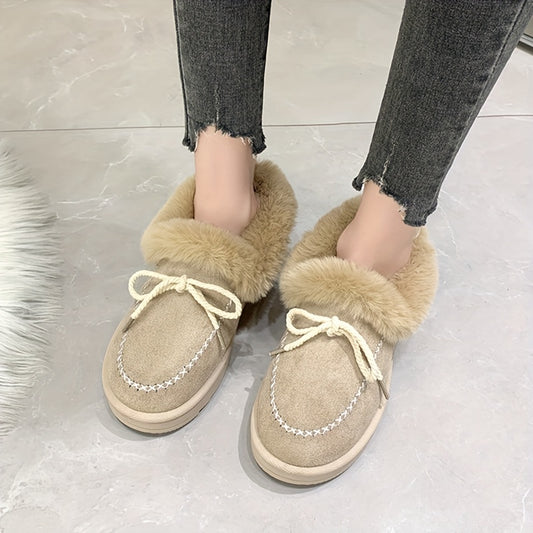 Women's Non-slip Winter Snow Shoes Fleece Ankle Boots