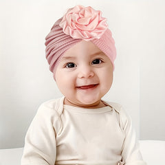 Soft Elastic Strip Flower Baby Hat For Girl