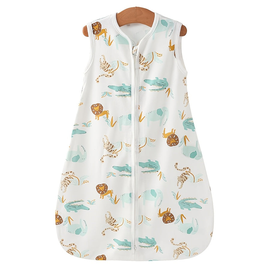 Kids Wrap Towel Soft Knitted Fabric Floral Animal Prints Double Zipper Loose Fit