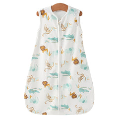 Kids Wrap Towel Soft Knitted Fabric Floral Animal Prints Double Zipper Loose Fit