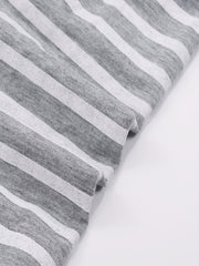 Boys Garbage Truck Print Striped Pajamas Set