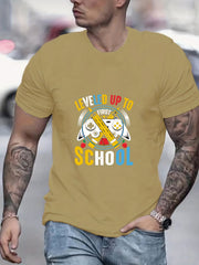 Men's Graphic Crew Neck Active T-shirt for Summer