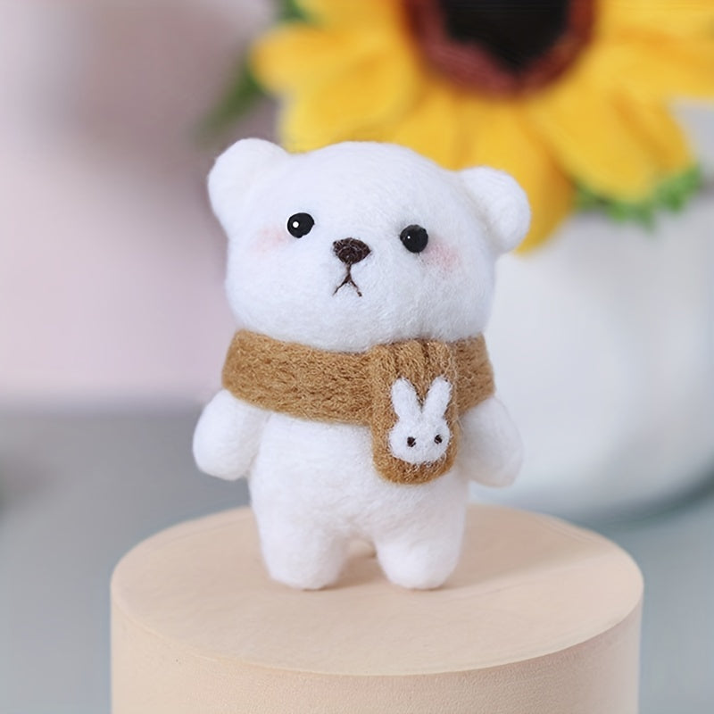 Bear Wool Felt Diy Material Bag Wall Decoration Kit