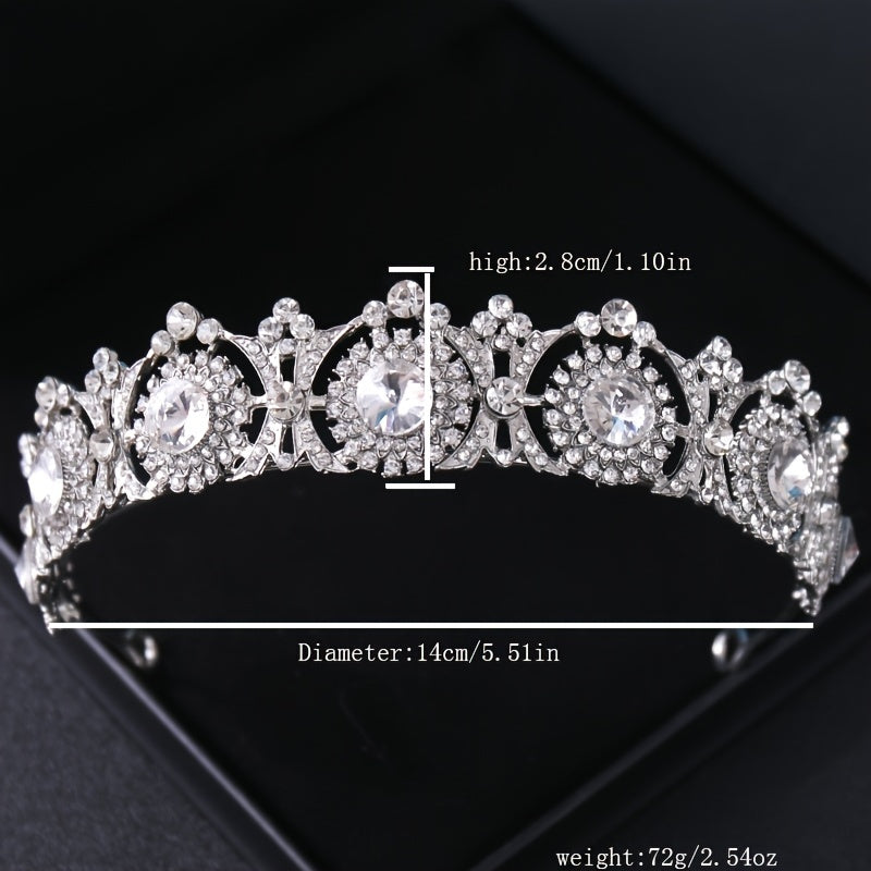 Baroque Crystal Rhinestone Crown Headdress