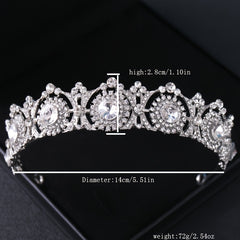 Baroque Crystal Rhinestone Crown Headdress
