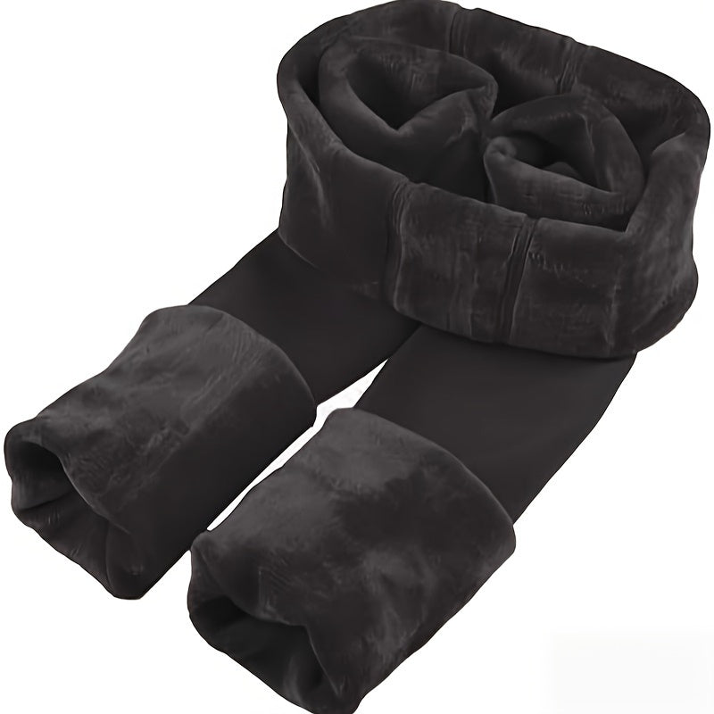 Plush Lined Thermal Pantyhose, Women's Stockings